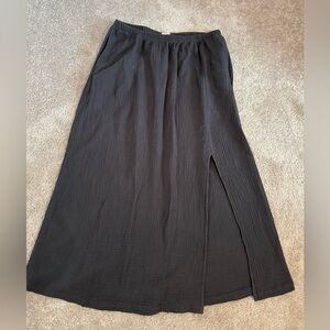 UpWest Black Maxi Skirt with Side Slit